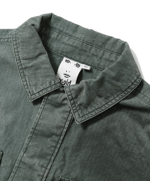 X-girl（エックスガール）の「FADED MILITARY SHIRT（シャツ/ブラウス・レディース・ブラック/オリーブ・S/M）」の22枚目の写真