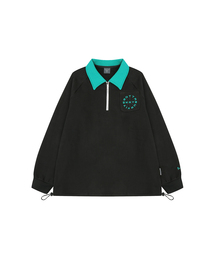 KINETICLO（キネティクロ）の「String Half Zip-up (BLACK/GREEN)（その他トップス）」
