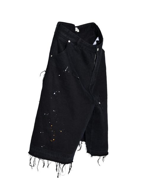 CORD(コード)の「ペインテッドウォッシュドバミューダパンツ_BK(その他パンツ・メンズ・その他・MEDIUM/LARGE/X-LARGE)」の2枚目の写真