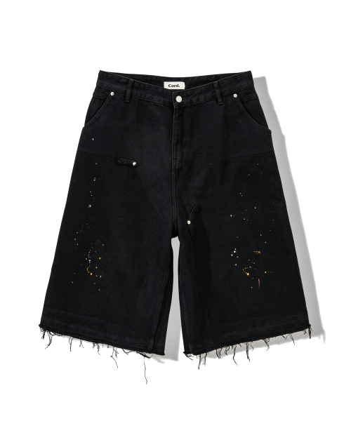 CORD(コード)の「ペインテッドウォッシュドバミューダパンツ_BK(その他パンツ・メンズ・その他・MEDIUM/LARGE/X-LARGE)」の4枚目の写真