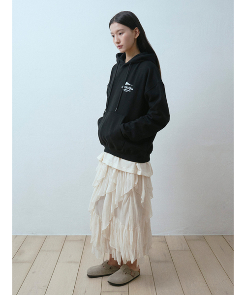 WAVE UNION（ウェーブユニオン）の「Bread and roses Hoodie black（パーカー・レディース・その他・2）」の3枚目の写真