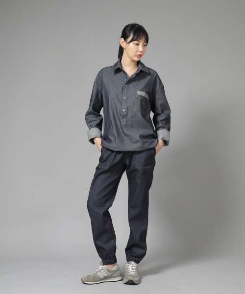 SAINTCREW(セントクルー)の「リンクルポケットアノラックシャツ WPA-413 デニムライトインディゴ(シャツ/ブラウス・メンズ・その他・MEDIUM/LARGE/X-LARGE)」の5枚目の写真
