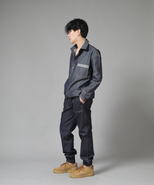 SAINTCREW(セントクルー)の「リンクルポケットアノラックシャツ WPA-413 デニムライトインディゴ(シャツ/ブラウス・メンズ・その他・MEDIUM/LARGE/X-LARGE)」の11枚目の写真