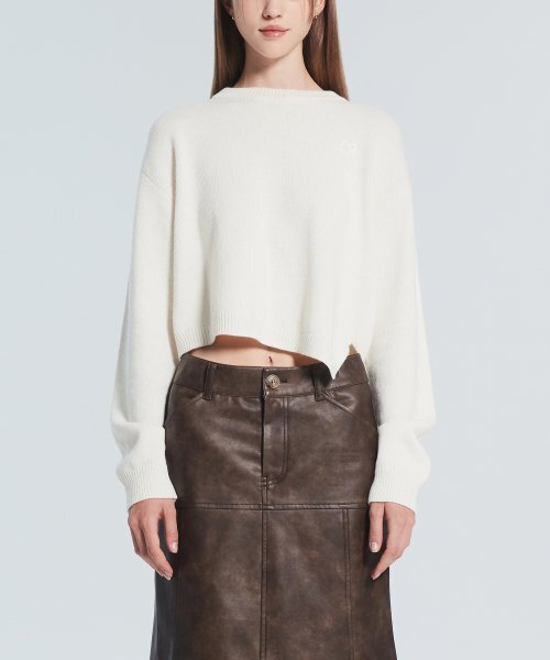 RACLEUR（ラクレール）の「RA アンバランス クロップニット [アイボリー]（ニット/セーター・レディース・その他・SMALL/MEDIUM）」の5枚目の写真