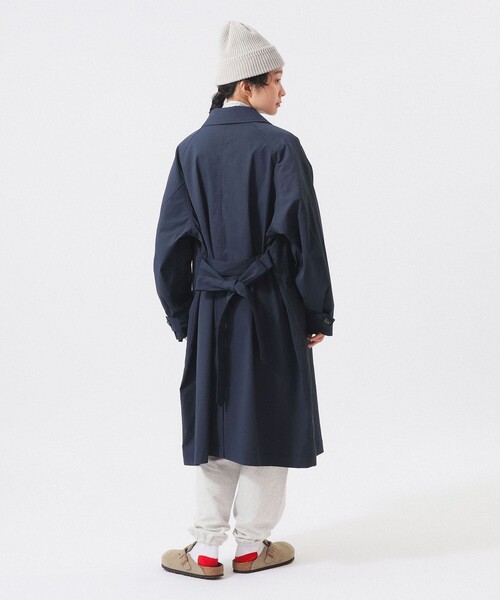 BEAMS BOY（ビームスボーイ）の「ソロテックス バルマカンコート（ステンカラーコート・レディース・ベージュ/ネイビー・1/2）」の7枚目の写真