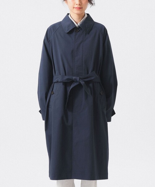 BEAMS BOY（ビームスボーイ）の「ソロテックス バルマカンコート（ステンカラーコート・レディース・ベージュ/ネイビー・1/2）」の10枚目の写真