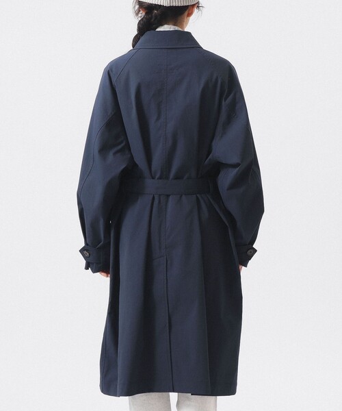 BEAMS BOY（ビームスボーイ）の「ソロテックス バルマカンコート（ステンカラーコート・レディース・ベージュ/ネイビー・1/2）」の12枚目の写真