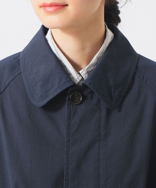 BEAMS BOY（ビームスボーイ）の「ソロテックス バルマカンコート（ステンカラーコート・レディース・ベージュ/ネイビー・1/2）」の13枚目の写真