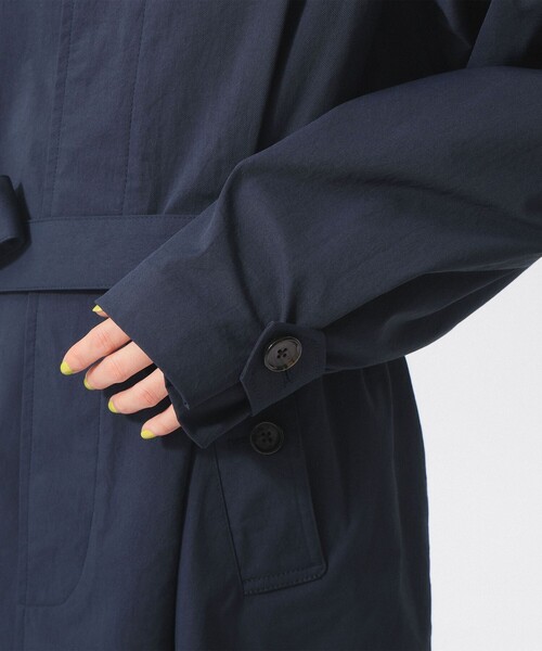 BEAMS BOY（ビームスボーイ）の「ソロテックス バルマカンコート（ステンカラーコート・レディース・ベージュ/ネイビー・1/2）」の14枚目の写真