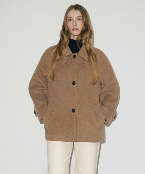 BRILLEMONTHS（ブリルモンス）の「カシミヤバルマカンハーフコート[キャメル]（チェスターコート・レディース・その他・SMALL/MEDIUM）」の2枚目の写真