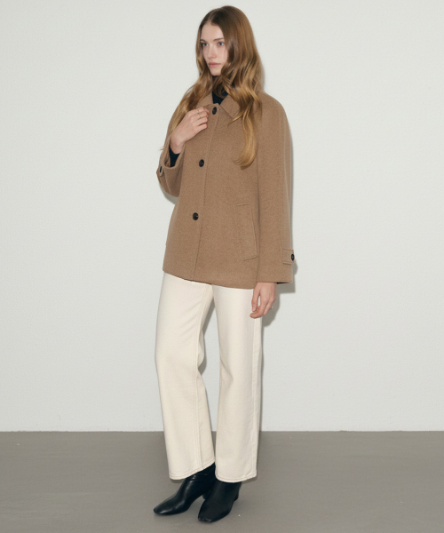 BRILLEMONTHS（ブリルモンス）の「カシミヤバルマカンハーフコート[キャメル]（チェスターコート・レディース・その他・SMALL/MEDIUM）」の3枚目の写真