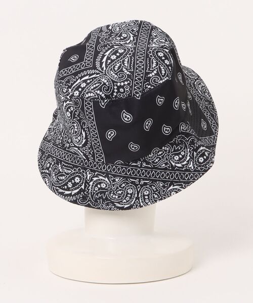 VIBGYOR（ヴィブジョー）の「【IZU】 ペイズリーバンダナバケットハット（ハット・メンズ・ブラック/ホワイト・FREE）」の6枚目の写真