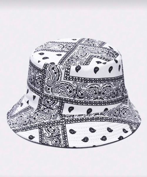 VIBGYOR（ヴィブジョー）の「【IZU】 ペイズリーバンダナバケットハット（ハット・メンズ・ブラック/ホワイト・FREE）」の10枚目の写真