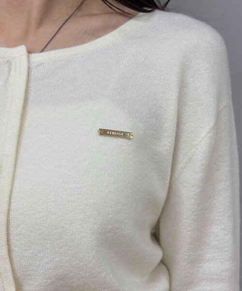 CAPRICIEUX LE'MAGE（カプリシューレマージュ）の「カーディガン風アシメニット（ニット/セーター・レディース・ベージュ/オフホワイト/チャコールグレー・FREE）」の18枚目の写真