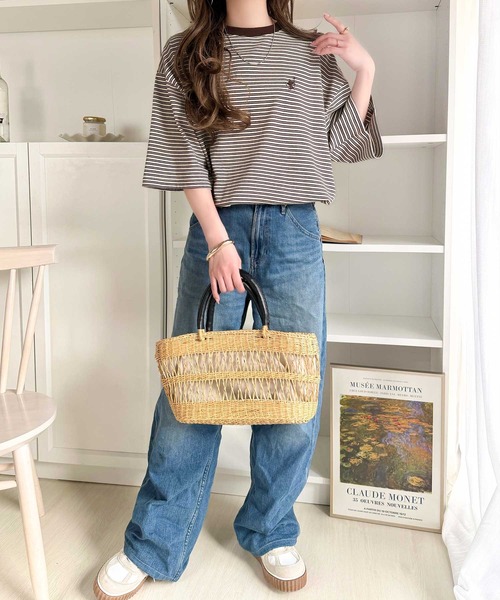 Java(ジャバ)の「《JaVaジャバコラボ》着回し自在で日常に馴染む♪ 胸刺繍マルチボーダーアソートTシャツ(Tシャツ/カットソー・レディース・ブラウン/ブラック/ブルー・LARGE/MEDIUM/SMALL/X-LARGE)」の18枚目の写真