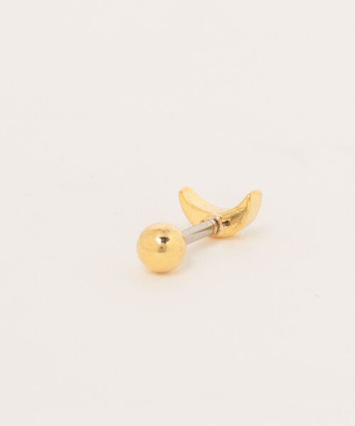 TONE SELECT GOODS(トーンセレクトグッズ)の「【Peony/ピオニー】/ステンレスポスト 片耳用 メタルムーンピアス(ピアス(片耳用)・レディース・ゴールド/シルバー/ピンクゴールド・FREE)」の4枚目の写真