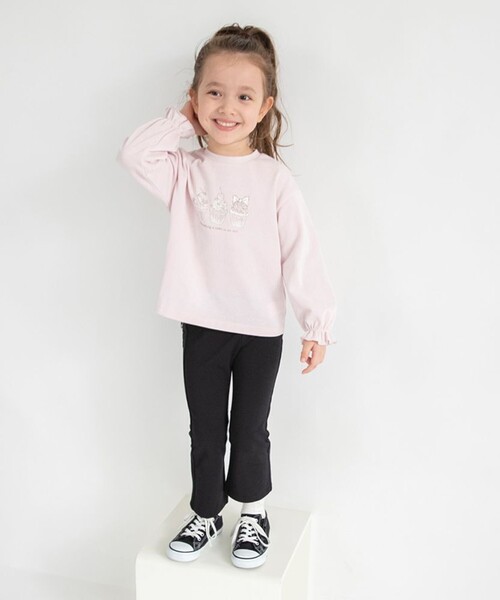 BRANSHES（ブランシェス）の「【ブランシェスmini】リボンポケットロングパンツ（その他パンツ・キッズ・ピンクベージュ/サックスブルー/ブラック/ピンク/カラフル・90/100/80/120/110/130）」の9枚目の写真