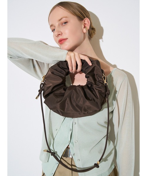 OUTDOOR PRODUCTS(アウトドアプロダクツ)の「【OUTDOOR PRODUCTS×ELLENDEEK別注】タックサークルバッグ(ハンドバッグ・レディース・ラベンダー/ブラウン/オフホワイト・FREE)」の20枚目の写真