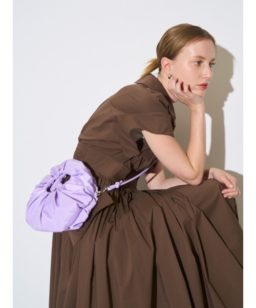 OUTDOOR PRODUCTS(アウトドアプロダクツ)の「【OUTDOOR PRODUCTS×ELLENDEEK別注】タックサークルバッグ(ハンドバッグ・レディース・ラベンダー/ブラウン/オフホワイト・FREE)」の10枚目の写真