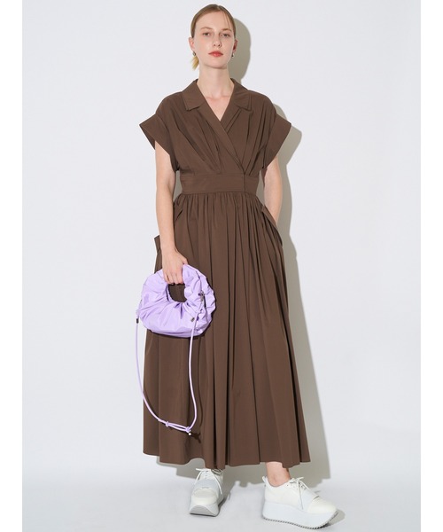 OUTDOOR PRODUCTS(アウトドアプロダクツ)の「【OUTDOOR PRODUCTS×ELLENDEEK別注】タックサークルバッグ(ハンドバッグ・レディース・ラベンダー/ブラウン/オフホワイト・FREE)」の11枚目の写真