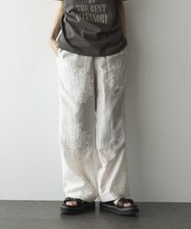 GARAGE OF GOOD CLOTHING | シアー刺繍ドロストストレートパンツ(その他パンツ)