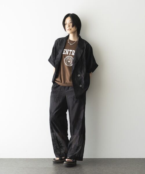 GARAGE OF GOOD CLOTHING(ガレージオブグッドクロージング)の「シアー刺繍ドロストストレートパンツ(その他パンツ・レディース・ホワイト/ブラック・FREE)」の17枚目の写真