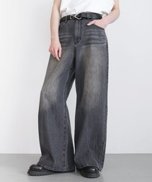 LILL（リル）の「【13oz】ヴィンテージウォッシュワイドフレアデニム（デニムパンツ）」