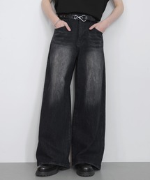 LILL | 【13oz】ヴィンテージウォッシュワイドフレアデニム(デニムパンツ)