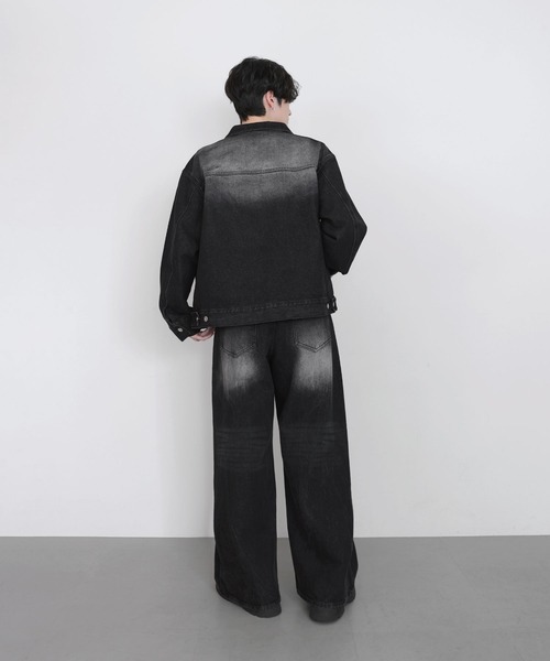 LILL(リル)の「【13oz】ヴィンテージウォッシュワイドフレアデニム(デニムパンツ・メンズ・ブルー/グレイッシュブルー/ブラック/ブラウン・S/M/L/XL)」の15枚目の写真