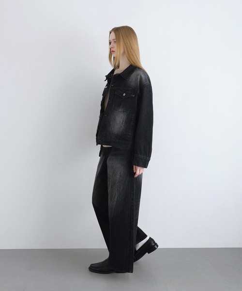 LILL(リル)の「【13oz】ヴィンテージウォッシュワイドフレアデニム(デニムパンツ・メンズ・ブルー/グレイッシュブルー/ブラック/ブラウン・S/M/L/XL)」の17枚目の写真