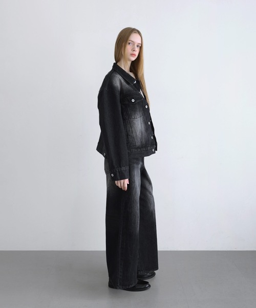 LILL(リル)の「【13oz】ヴィンテージウォッシュワイドフレアデニム(デニムパンツ・メンズ・ブルー/グレイッシュブルー/ブラック/ブラウン・S/M/L/XL)」の18枚目の写真