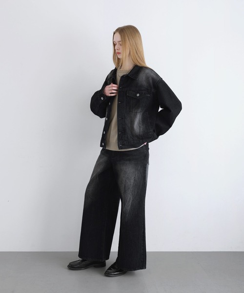 LILL(リル)の「【13oz】ヴィンテージウォッシュワイドフレアデニム(デニムパンツ・メンズ・ブルー/グレイッシュブルー/ブラック/ブラウン・S/M/L/XL)」の19枚目の写真