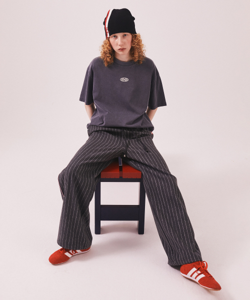 MENASOO(ミナス)の「MNS Pinstripe Wide Brushed Pants_Gray(その他パンツ・レディース・チャコールグレー・F)」の6枚目の写真