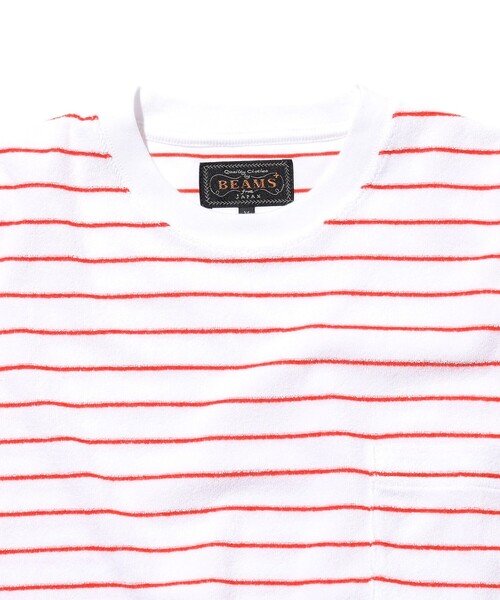 BEAMS PLUS（ビームスプラス）の「Pocket Tee Pile Stripe（Tシャツ/カットソー・メンズ・ブルー/ホワイト/イエロー・SMALL/MEDIUM/LARGE/XX-LARGE/X-LARGE）」の5枚目の写真