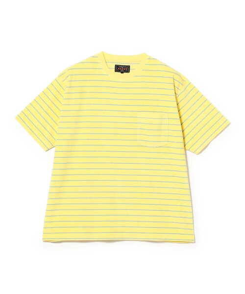BEAMS PLUS(ビームスプラス)の「Pocket Tee Pile Stripe(Tシャツ/カットソー・メンズ・ブルー/ホワイト/イエロー・SMALL/MEDIUM/LARGE/XX-LARGE/X-LARGE)」の19枚目の写真