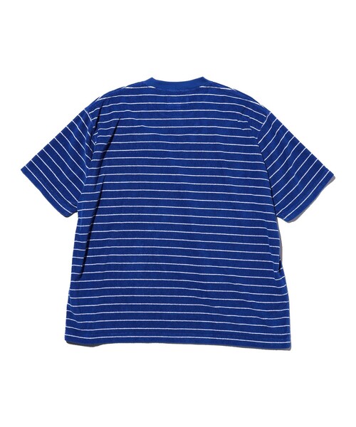 BEAMS PLUS(ビームスプラス)の「Pocket Tee Pile Stripe(Tシャツ/カットソー・メンズ・ブルー/ホワイト/イエロー・SMALL/MEDIUM/LARGE/XX-LARGE/X-LARGE)」の8枚目の写真