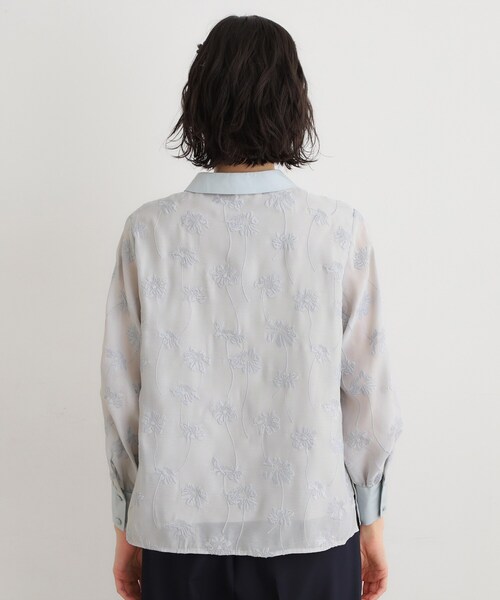LAURA ASHLEY(ローラアシュレイ)の「【セットアップ可】ランズウィック柄刺繍ブラウス(シャツ/ブラウス・レディース・サックスブルー系/ブラック系・38/40)」の13枚目の写真