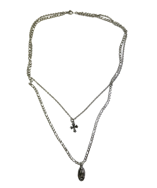 SK8ER ROCK（スケーターロック）の「Surgical Steel Double Layered Necklace ((Steel))（ネックレス・レディース・その他・FREE）」の7枚目の写真