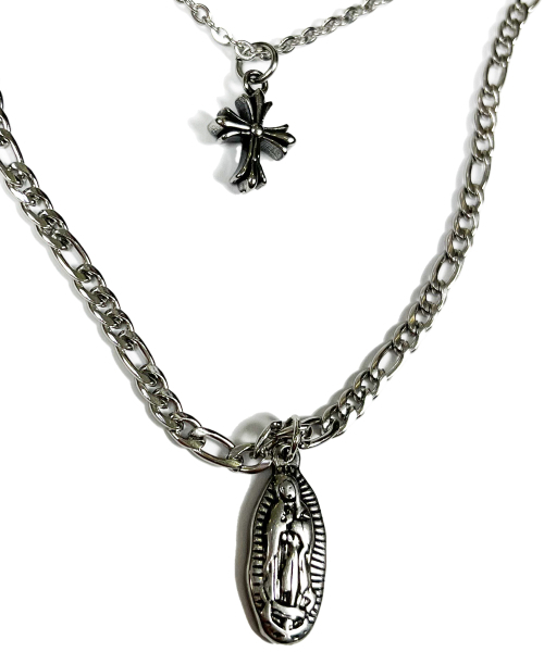 SK8ER ROCK（スケーターロック）の「Surgical Steel Double Layered Necklace ((Steel))（ネックレス・レディース・その他・FREE）」の8枚目の写真