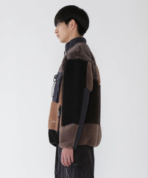 and wander（アンドワンダー）の「【and wander】Mix boa jacket（ブルゾン・メンズ・ブラック/ブラウン・M/L）」の5枚目の写真