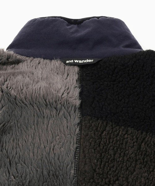 and wander（アンドワンダー）の「【and wander】Mix boa jacket（ブルゾン・メンズ・ブラック/ブラウン・M/L）」の7枚目の写真