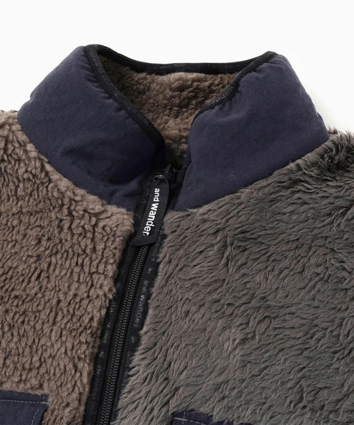 and wander（アンドワンダー）の「【and wander】Mix boa jacket（ブルゾン・メンズ・ブラック/ブラウン・M/L）」の13枚目の写真