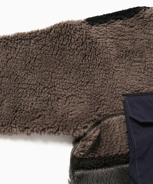 and wander（アンドワンダー）の「【and wander】Mix boa jacket（ブルゾン・メンズ・ブラック/ブラウン・M/L）」の15枚目の写真