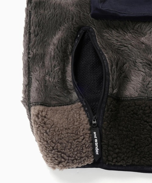 and wander（アンドワンダー）の「【and wander】Mix boa jacket（ブルゾン・メンズ・ブラック/ブラウン・M/L）」の20枚目の写真