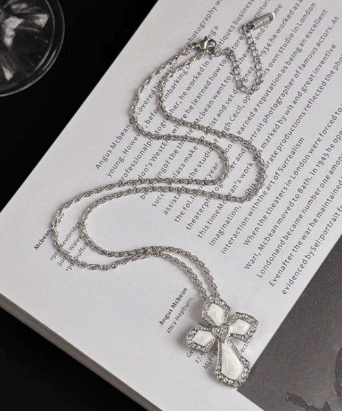 UP START(アップスタート)の「Y2Kハートクロスネックレス(RO)(ネックレス・レディース・シルバー・FREE)」の4枚目の写真