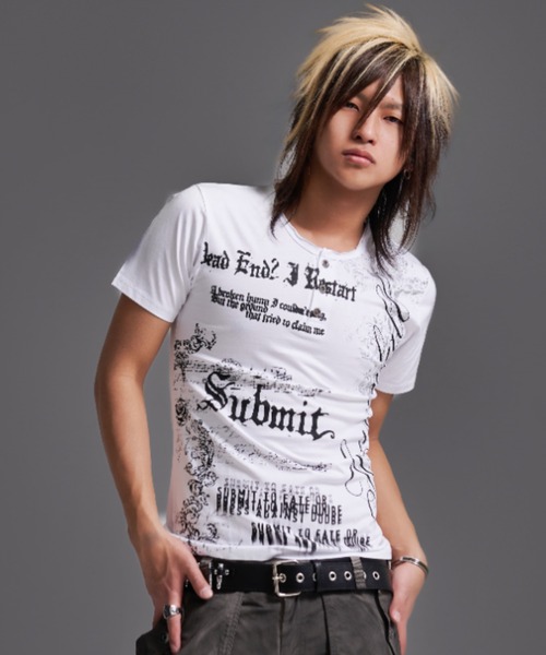 FUGA/フーガ』グラフィックヘンリーネックTシャツ（Tシャツ/カットソー