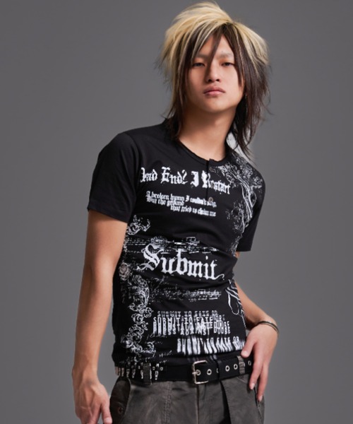 FUGA/フーガ』グラフィックヘンリーネックTシャツ（Tシャツ/カットソー