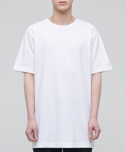 MUSINSA STANDARD(ムシンサスタンダード)の「レイヤードクルーネック半袖Tシャツ_ロング丈2パック(Tシャツ/カットソー・レディース・その他・S/XS/M)」の4枚目の写真