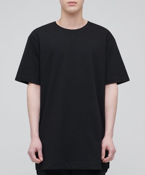 MUSINSA STANDARD(ムシンサスタンダード)の「レイヤードクルーネック半袖Tシャツ_ロング丈2パック(Tシャツ/カットソー・レディース・その他・S/XS/M)」の7枚目の写真