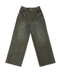 TONSIL（トンスル）の「ウォッシングレオパードバンディングパンツチャコールグレー（デニムパンツ）」